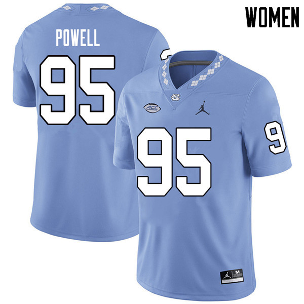 Jordan Brand Women #95 Tyler Powell North Carolina Tar Heels College Football Jerseys Sale-Carolina